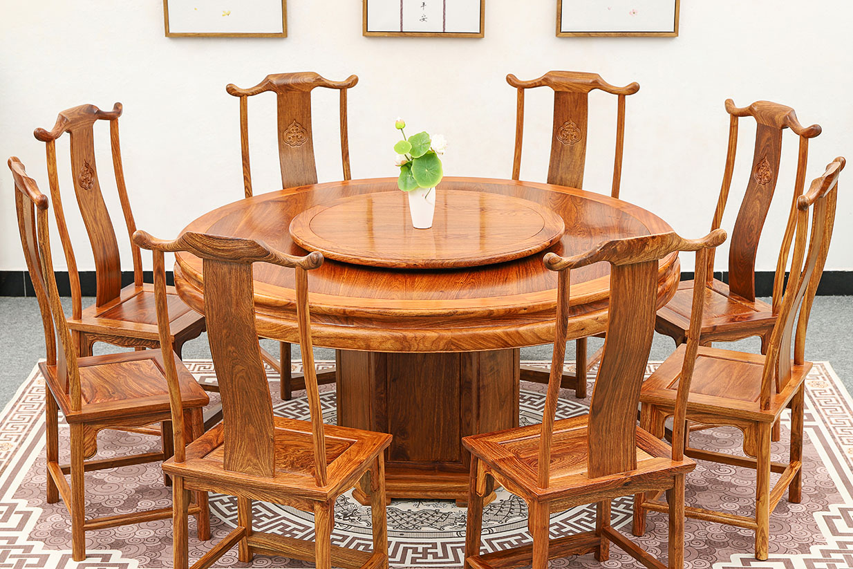 新款老榆木圆桌餐桌酒店桌大圆桌电动定制餐桌1.8 2米 2.2米2.6米-淘宝网