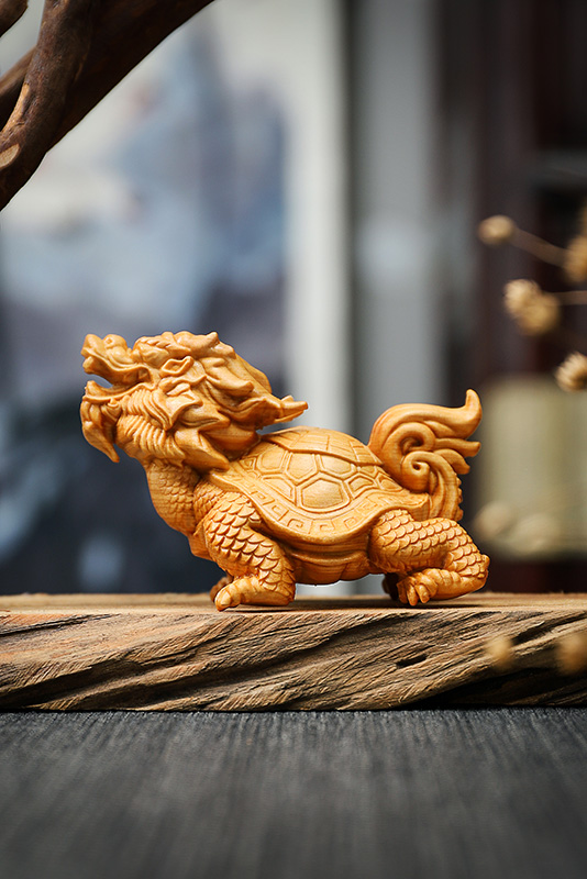 黄杨木龙龟摆件- 工艺品- 典藏- 六合院（福建）古典艺术家具有限公司